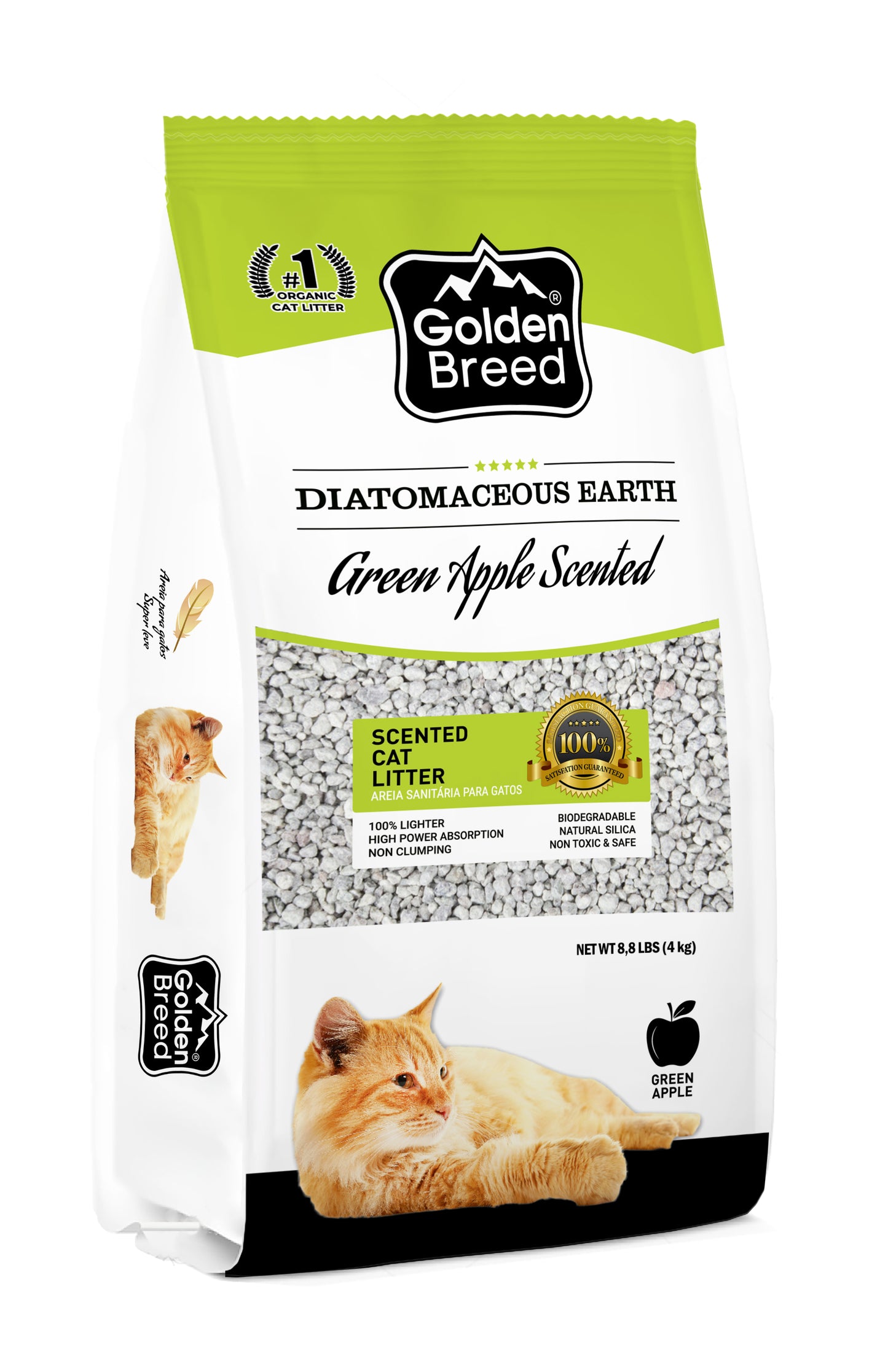 Golden Breed - Green Apple Scented Cat Litter (8.8 lbs)
