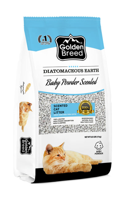 Golden Breed - Baby Powder Scented Cat Litter (8.8 lbs)