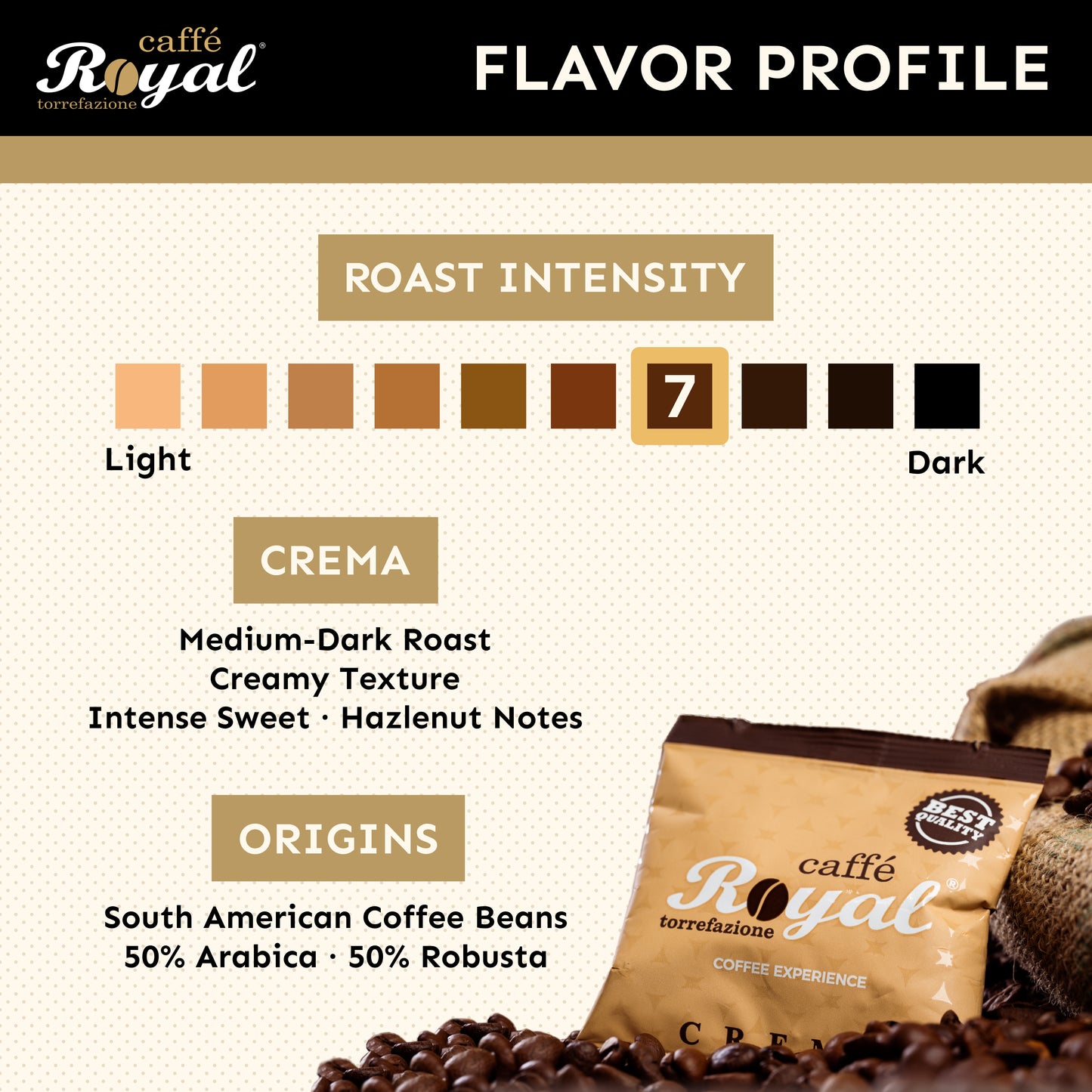 Royal Caffè - Crema (150 ESE Pods)