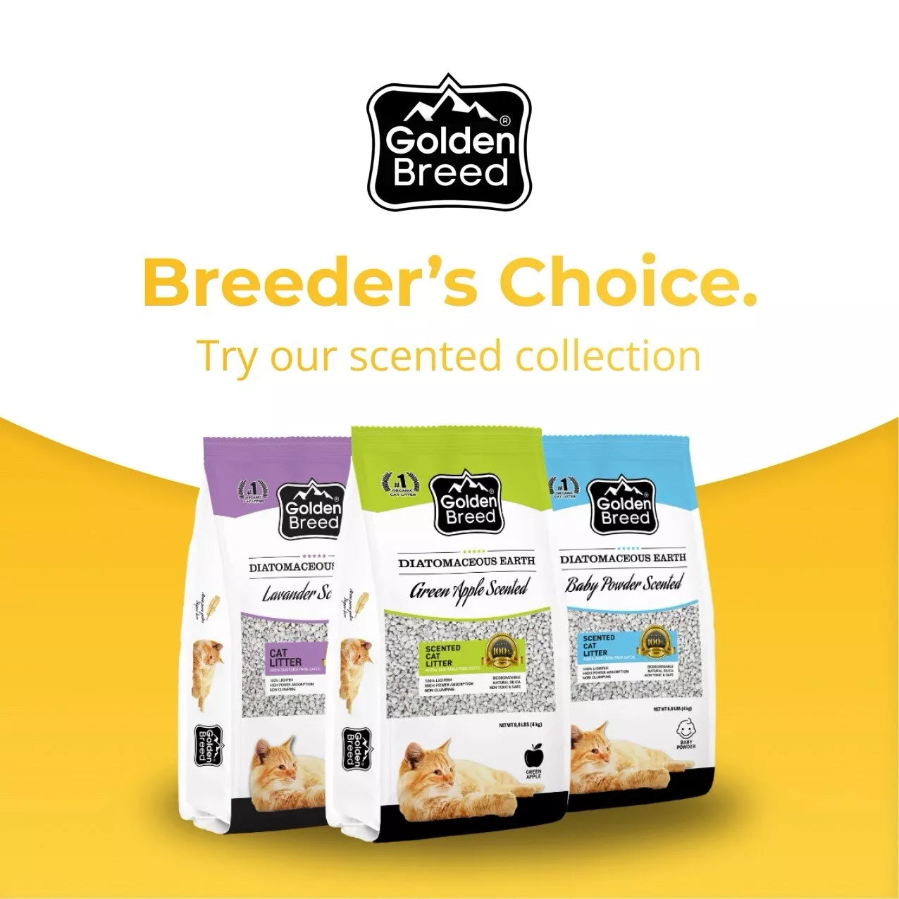 Golden Breed - Unscented Cat Litter (8.8 lbs)
